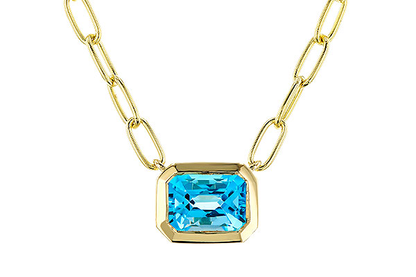 D329-69988: NECKLACE 1.20 SWISS BLUE TOPAZ (18")