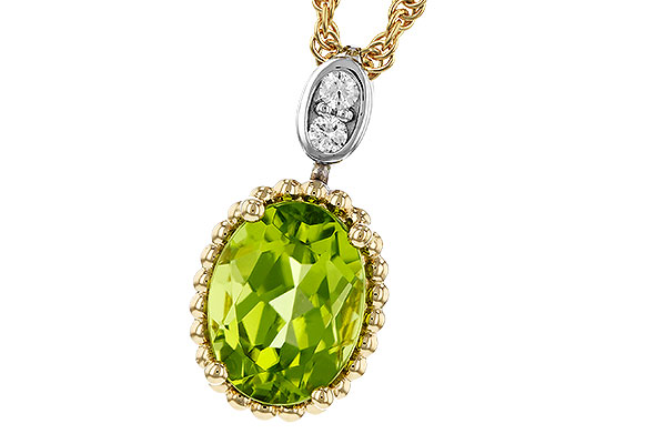 D329-71797: NECKLACE 1.22 PERIDOT 1.25 TGW (8x6MM OV)
