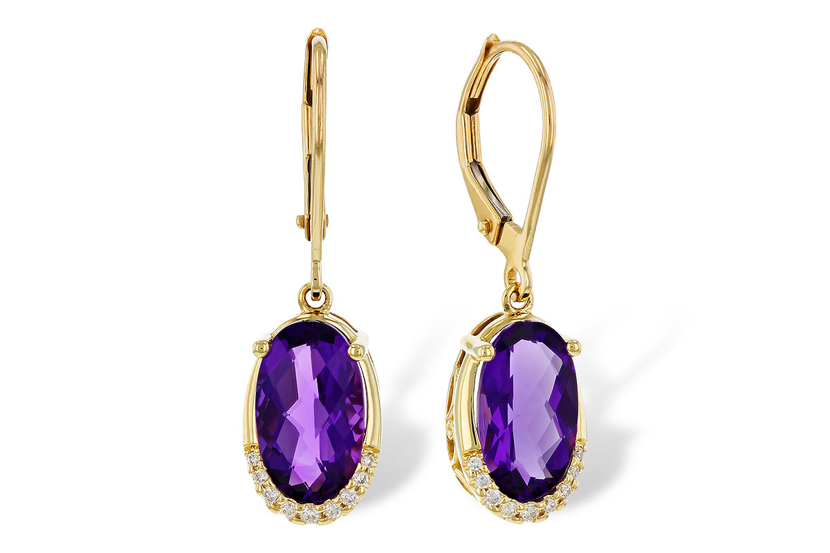 D329-71816: EARRINGS 2.70 TW AMETHYST 2.78 TGW (10x6MM OV)