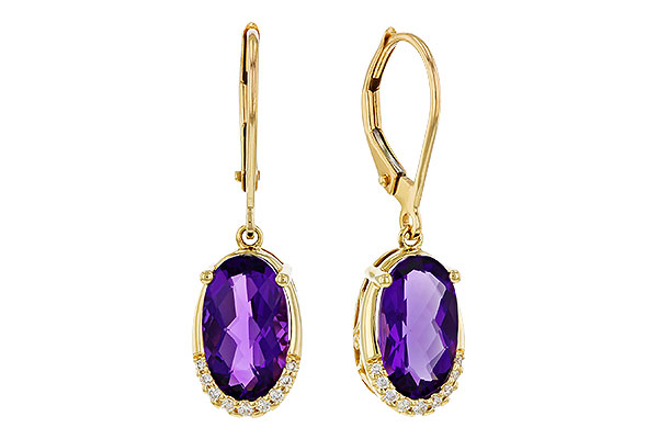 D329-71816: EARRINGS 2.70 TW AMETHYST 2.78 TGW (10x6MM OV)