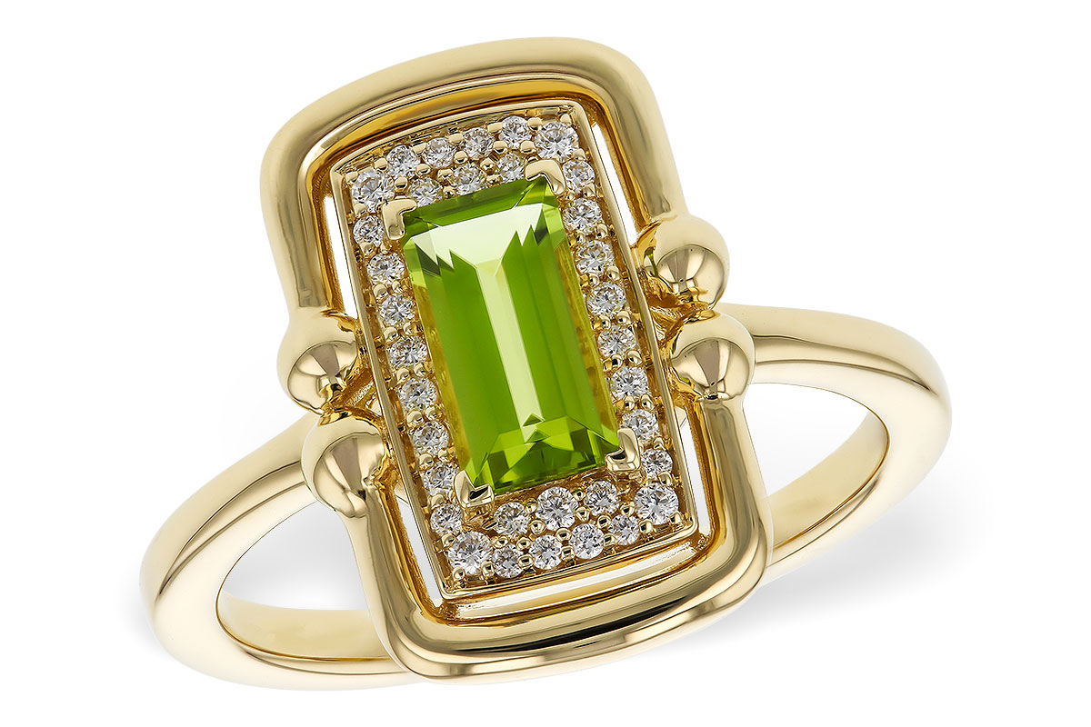 D329-72652: LDS RG .72 PERIDOT .84 TGW (8x4MM PER)