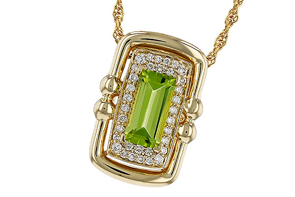 D329-72670: NECKLACE .72 PERIDOT .84 TGW (8x4MM PER)