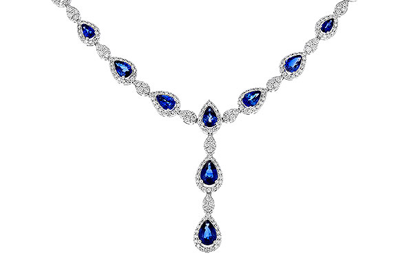 D329-72688: NECKLACE 4.82 TW SAPPHIRE 7.02 TGW (17")