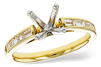 D330-55379: LDS SEMI DIA RG .38 TW BAGUETTES