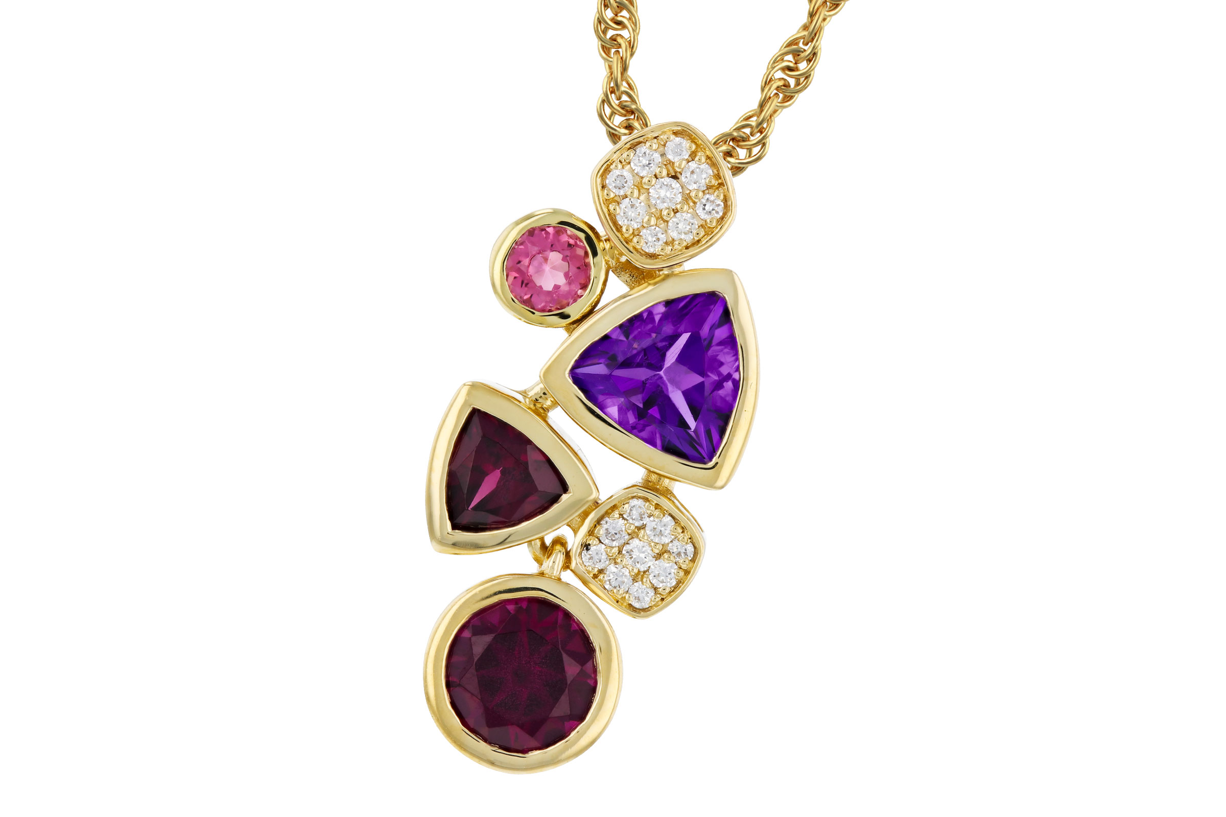 D330-57252: NECKLACE 1.34 SEMI-PREC (AM,RHO,PT) 1.40 TGW