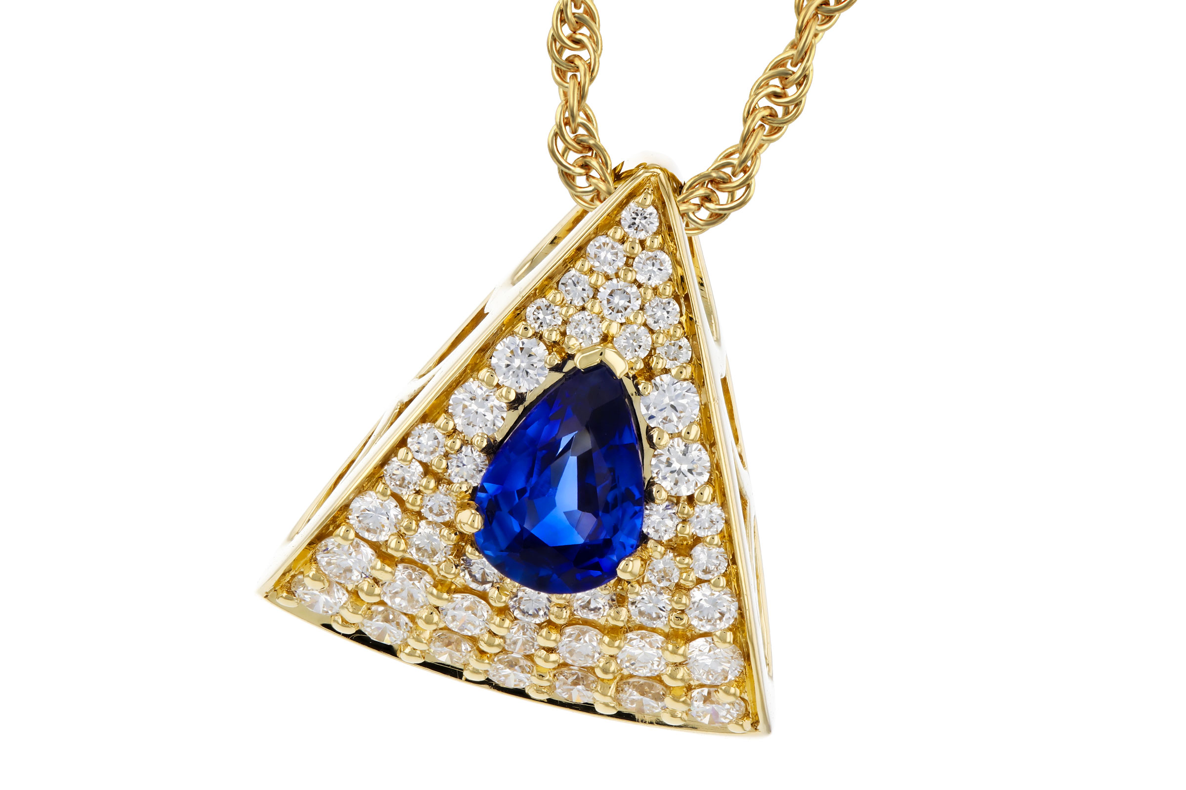 D330-57261: NECKLACE .51 SAPPHIRE .85 TGW (6x4MM SA)