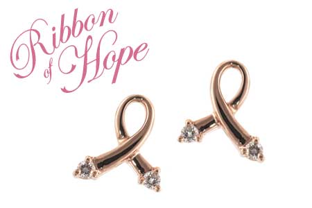 E055-18143: PINK GOLD EARRINGS .07 TW