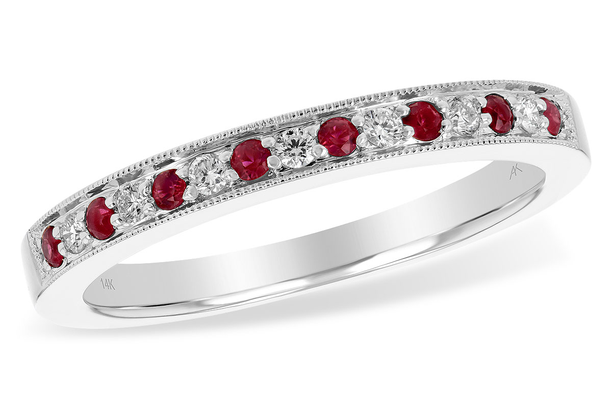 E238-79025: LDS WED RG .12 RUBY .21 TGW