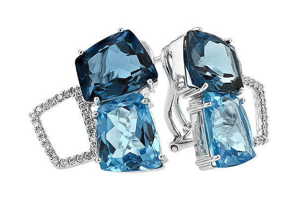 E243-30906: EARR 10.80 BLUE TOPAZ 11.00 TGW