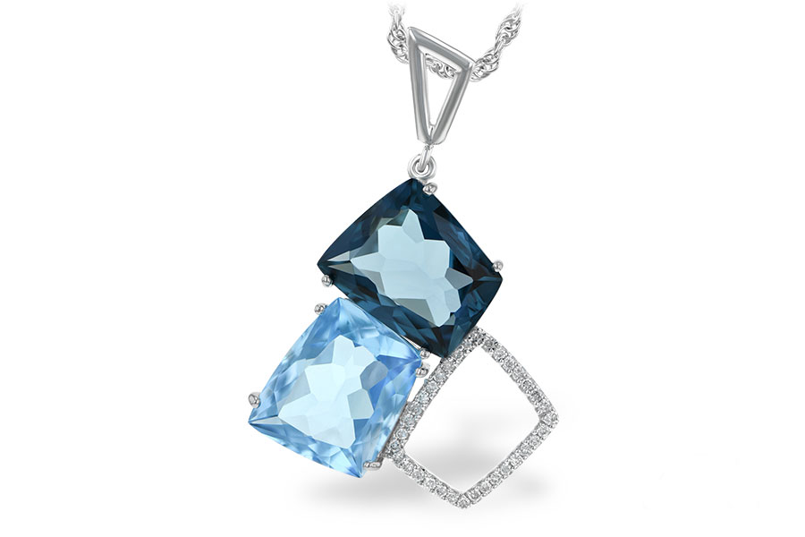 E243-34488: NECK 10.60 BLUE TOPAZ 10.73 TGW