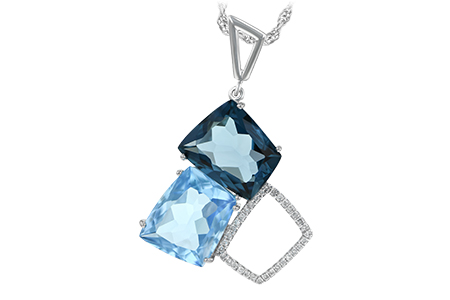 E243-34488: NECK 10.60 BLUE TOPAZ 10.73 TGW