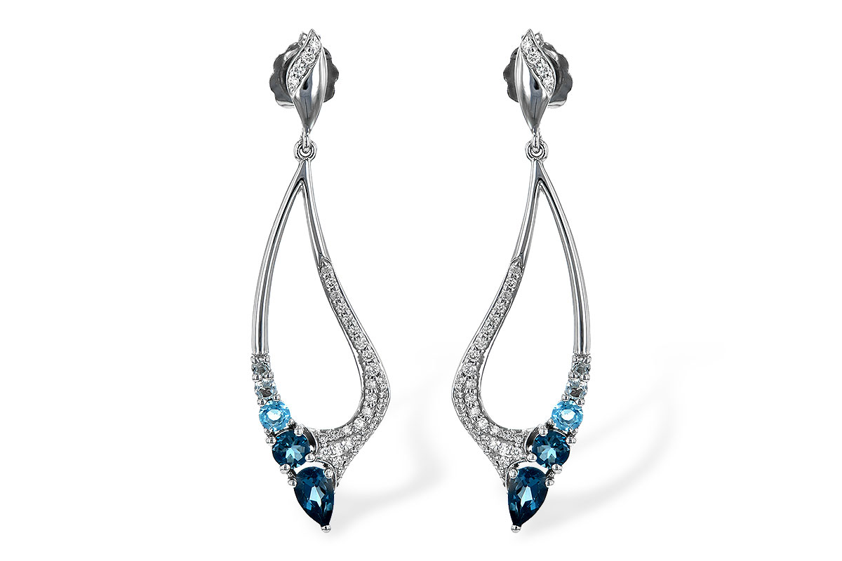 E244-25379: EARR .98 BLUE TOPAZ 1.25 TGW