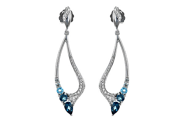 E244-25379: EARR .98 BLUE TOPAZ 1.25 TGW