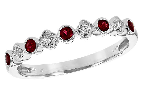 E244-27261: LDS WED RG .21 TW RUBY .25 TGW