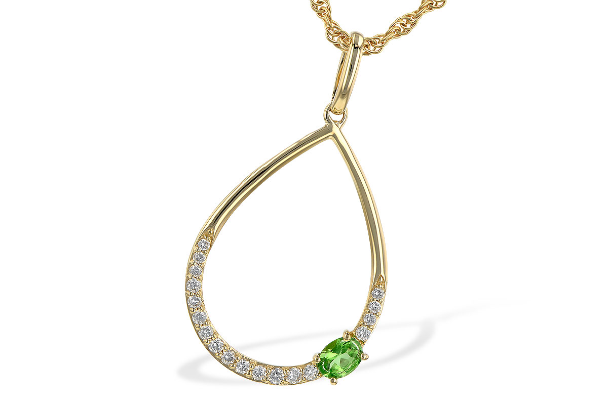 E245-17234: NECK .17 GREEN GARNET .26 TGW