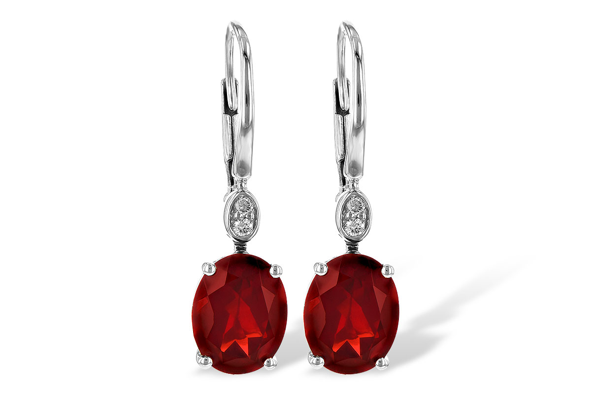E245-18106: EARR 3.45 TW GARNET 3.50 TGW (9x7MM GAR)
