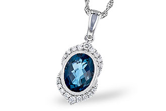 E327-90888: NECK 1.96 LONDON BLUE TOPAZ 2.10 TGW