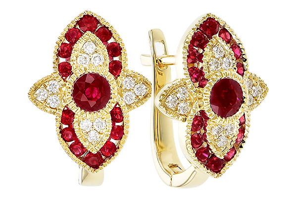 E328-73579: EARR .78 TW RUBY .90 TGW