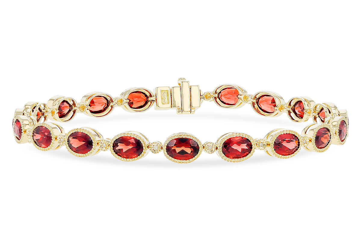 E328-75425: BRACELET 9.22 TW GARNET 9.26 TGW