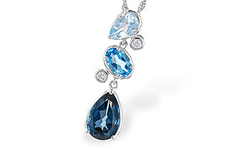 E328-76352: NECK 1.99 TW BLUE TOPAZ 2.02 TGW