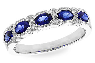 E328-79043: LDS WED RG .92 SAPPHIRE 1.04 TGW (4x3MM SAPP)