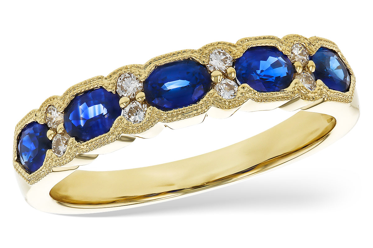 E328-79043: LDS WED RG .92 SAPPHIRE 1.04 TGW (4x3MM SAPP)