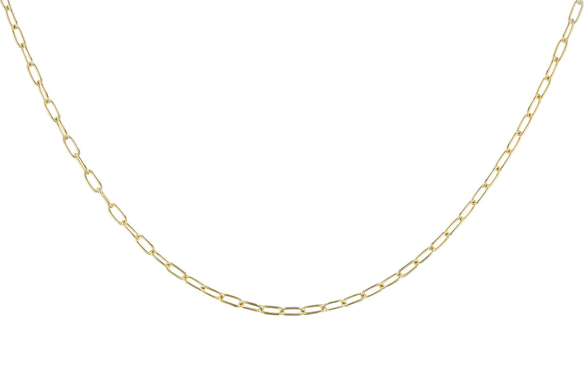 E328-79079: PAPERCLIP SM (22IN, 2.40MM, 14KT, LOBSTER CLASP)