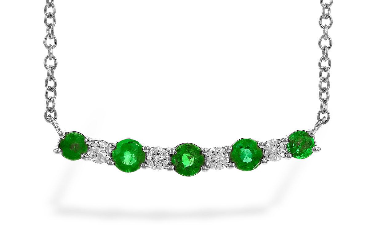 E328-80861: NECK .43 TW EMERALD .55 TGW