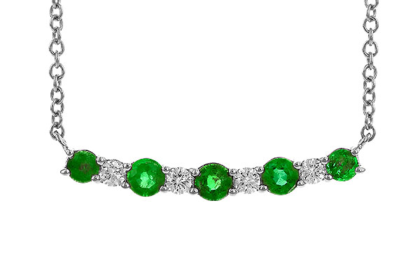 E328-80861: NECK .43 TW EMERALD .55 TGW