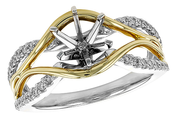 E328-81797: F243-30843 WITH WG RING / YG TRIM .25 TW