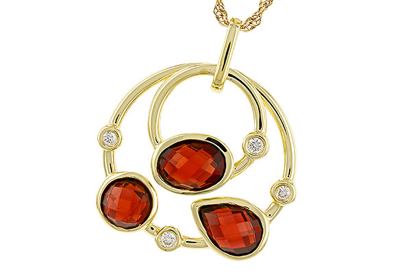 E329-64470: NECKLACE 2.88 GARNET 2.94 TGW