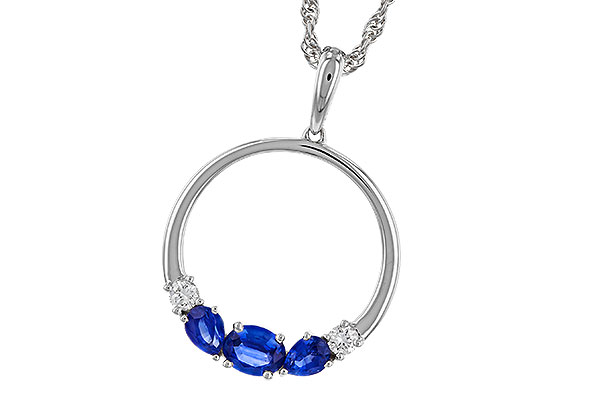 E329-66297: NECKLACE .81 SAPP .91 TGW