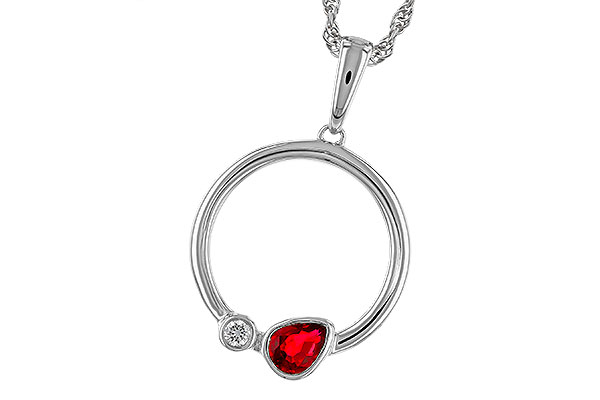 E329-66343: NECKLACE .24 RUBY .26 TGW