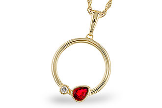 E329-66343: NECKLACE .24 RUBY .26 TGW