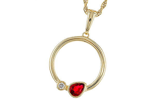E329-66343: NECKLACE .24 RUBY .26 TGW