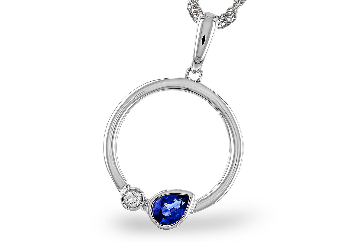 E329-66352: NECKLACE .26 SAPPHIRE .28 TGW