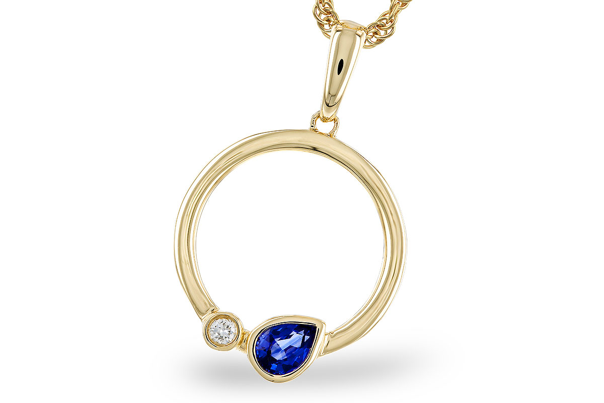 E329-66352: NECKLACE .26 SAPPHIRE .28 TGW