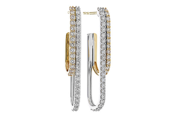 E329-67197: EARRING .98 TW