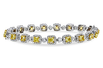 E329-68143: BRACELET 4.37 FANCY YELLOW DIAS 7.12 TW (7")
