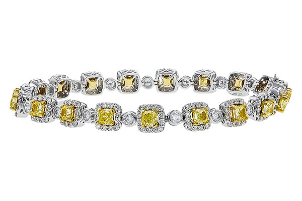 E329-68143: BRACELET 4.37 FANCY YELLOW DIAS 7.12 TW (7")