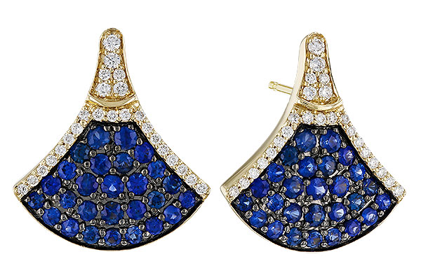 E329-68179: EARRINGS 1.04 TW SAPPHIRE 1.25 TGW