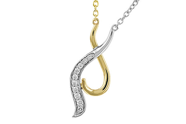 E329-69061: NECKLACE .10 TW (18")