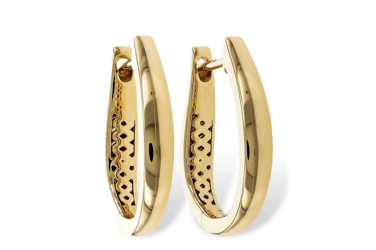 E329-69988: GOLD EARRINGS (17MM)
