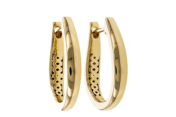 E329-69988: GOLD EARRINGS (17MM)