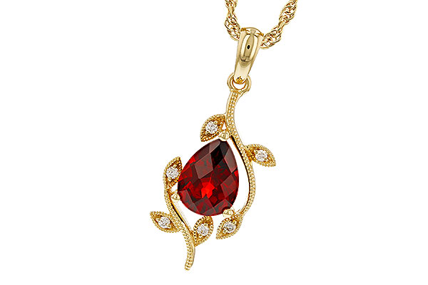 E329-70843: NECKLACE 1.34 GARNET 1.39 TGW (8X6MM GAR)