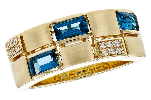 E329-70888: LDS RG .94 LONDON BLUE TOPAZ 1.00 TGW