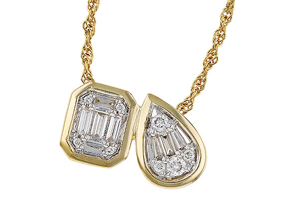 E329-71788: NECKLACE .17 BAG .25 TW
