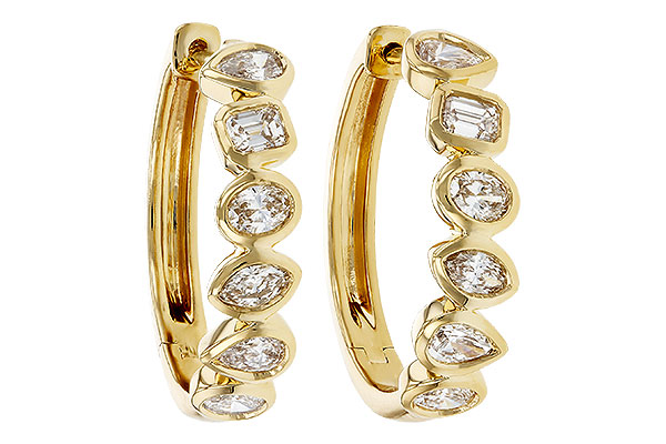E330-55370: EARRINGS 1.10 TW FANCY CUT DIAS