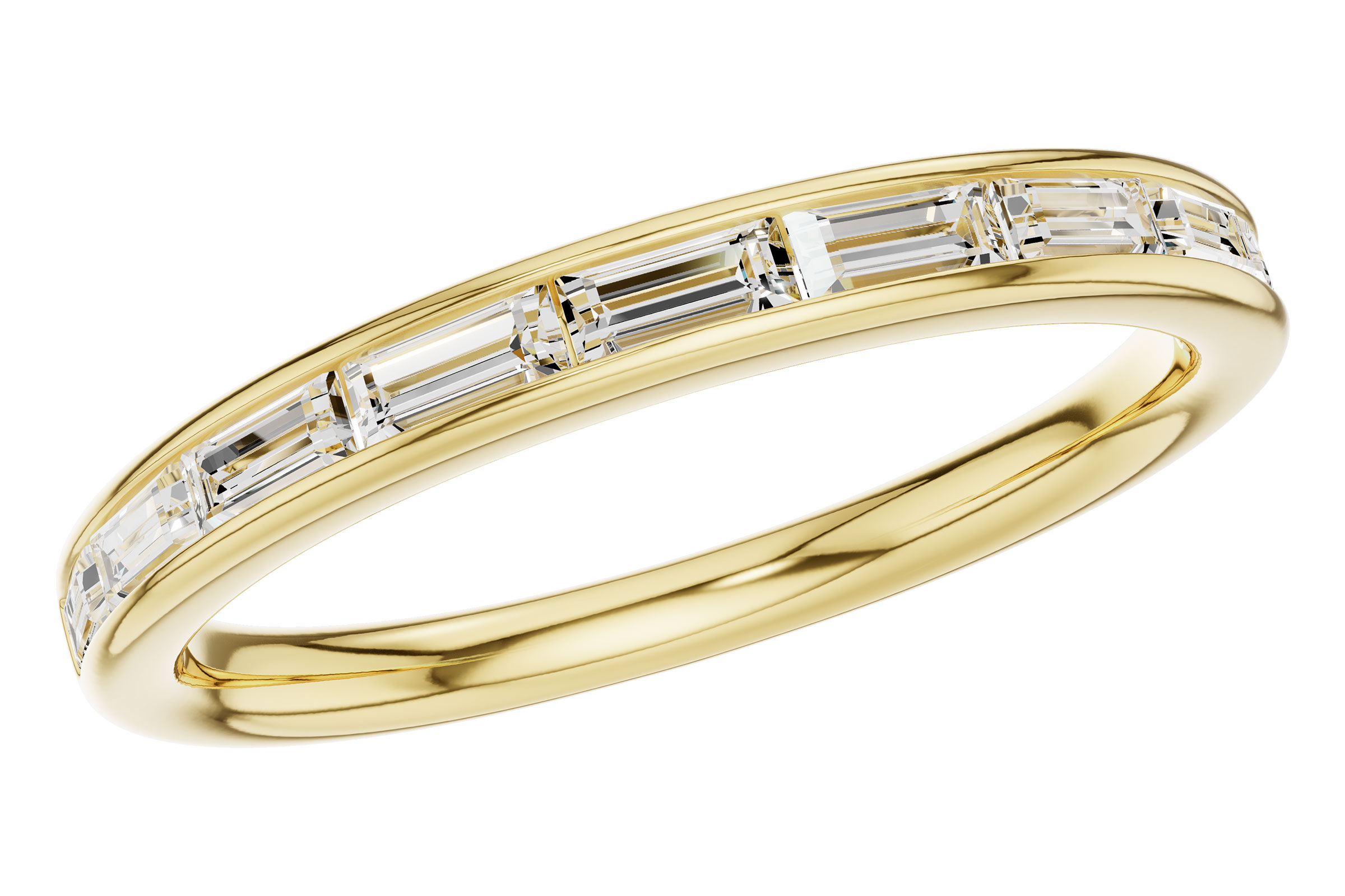 E330-55379: LDS DIA WED RG .44 TW BAGUETTES
