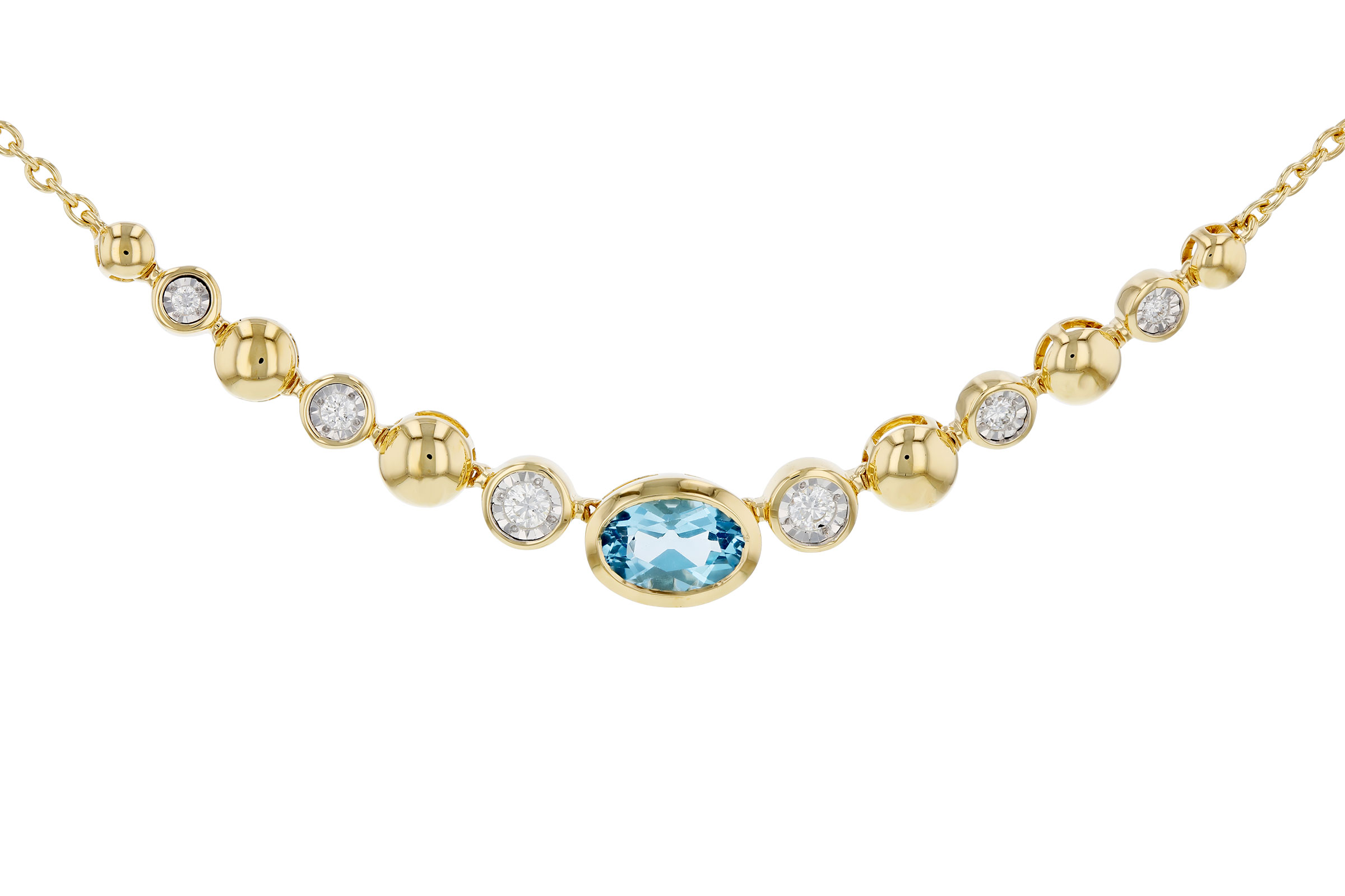 E330-56334: NECKLACE .83 SWISS BLUE TOPAZ .95 TGW (17")